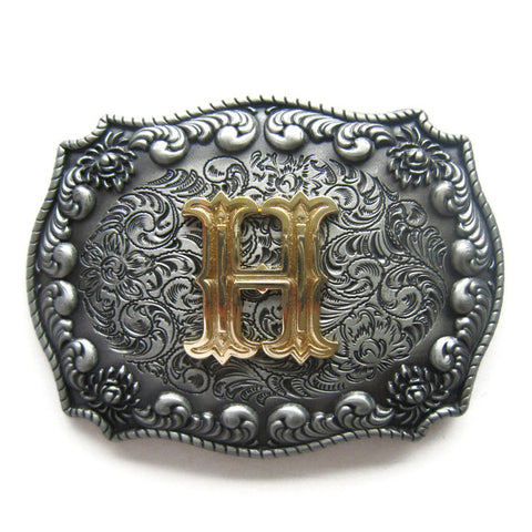 Initial "H" Letter Belt Buckle
