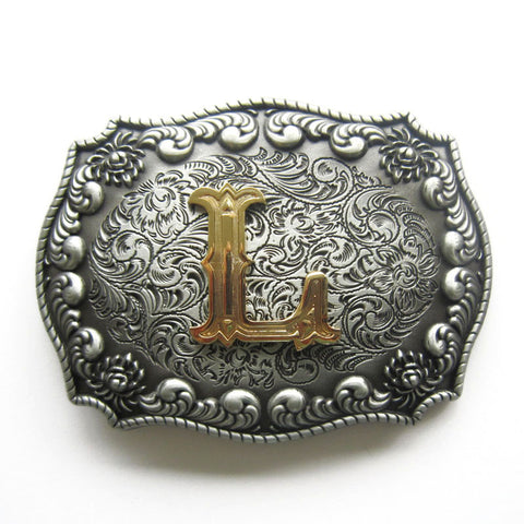 Initial "L" Letter Belt Buckle