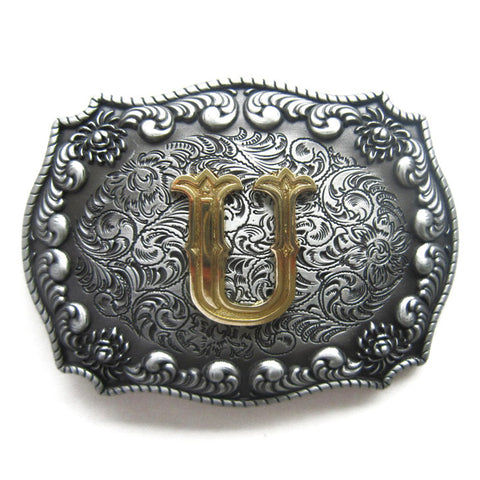 Initial "U" Letter Belt Buckle