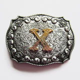 Initial "X" Letter Belt Buckle