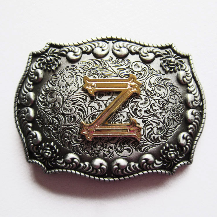 Initial "Z" Letter Belt Buckle