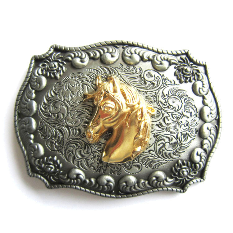Western Deer Head Belt Buckle