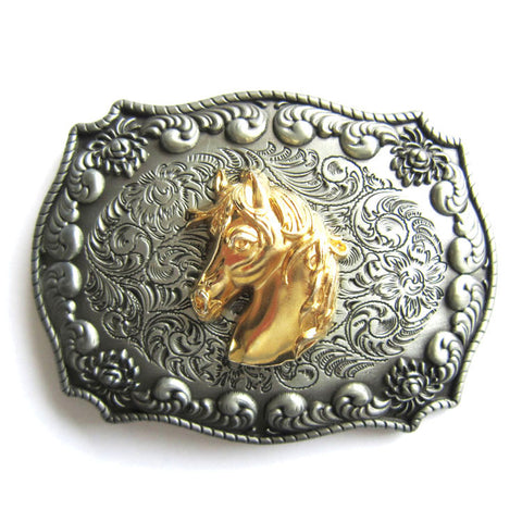 Western Deer Head Belt Buckle