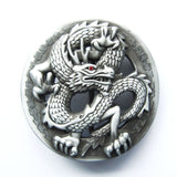 Asian Dragon Red Rhinestone Eye Belt Buckle