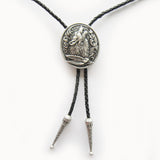 Silver Plated Howling Wolf Bolo Tie